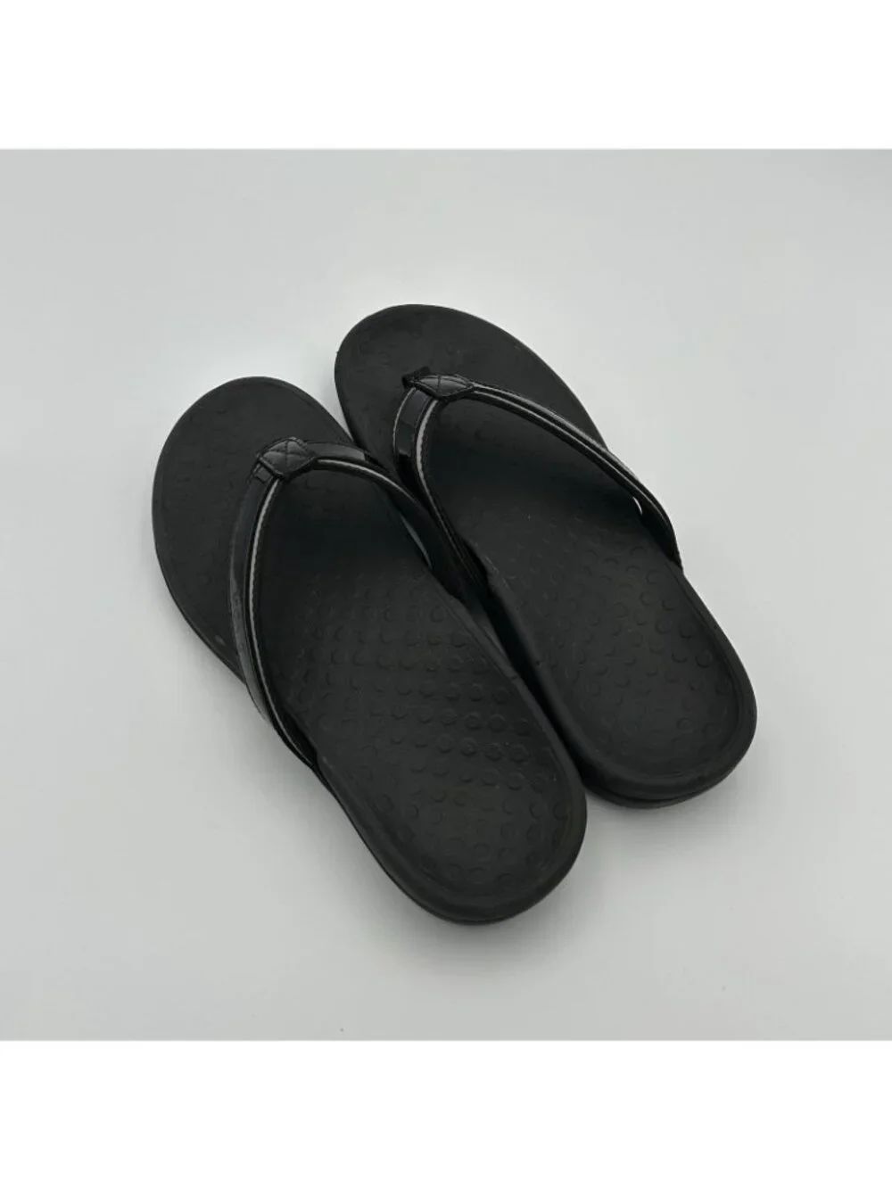 Vionic Tide II Toe Post Sandals Women's Size 8 US Black Flip Flop Slip On - Picture 2 of 13